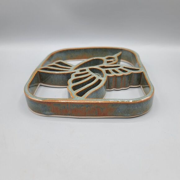 Bay Pottery Hummingbird Trivet Wall Hanging Table Decor Stoneware Pottery - Picture 3 of 11